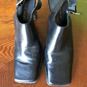 Nine West Square Toe Sling-back heels